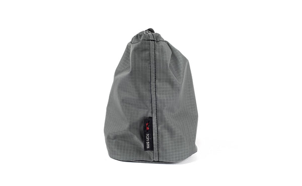 A Size 2 Mountain Grey (grey with light grey grid) 210 Cerylon Travel Stuff Sack.